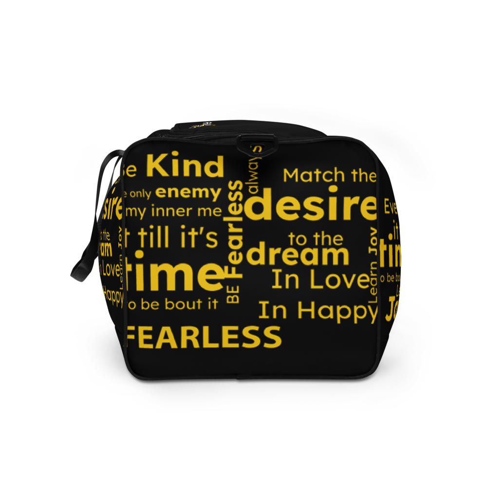 "FEARLESS" black Duffle bag - The Fearless Shop
