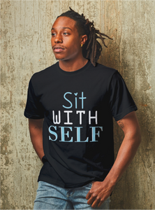 "SIT WITH SELF" Short-Sleeve Unisex men's T-Shirt - The Fearless Shop