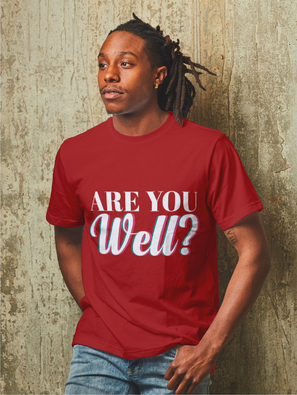 "ARE YOU WELL" Short-Sleeve Unisex men's T-Shirt - The Fearless Shop