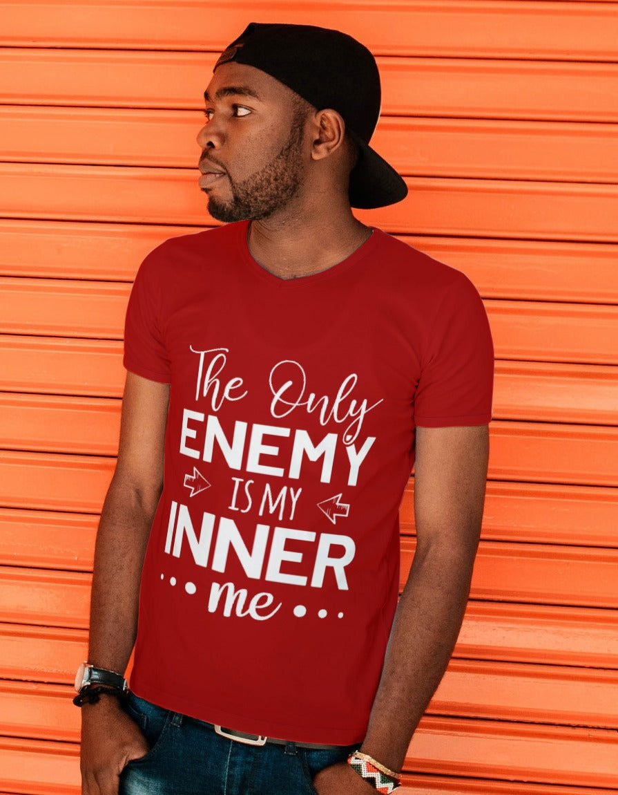"The only enemy is my inner me" Short-Sleeve Unisex men's T-Shirt - The Fearless Shop