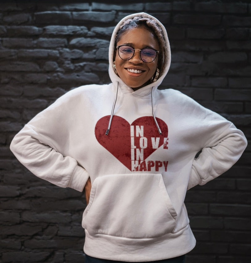 Sudadera con capucha unisex "Enamorado de feliz"