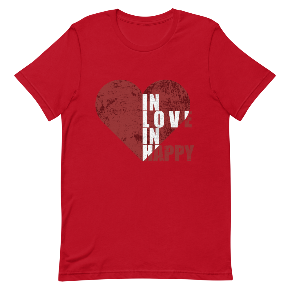 【INCHANT ME】Love Happy Overfit Short Sleeve T-Shirt In Love In Happy